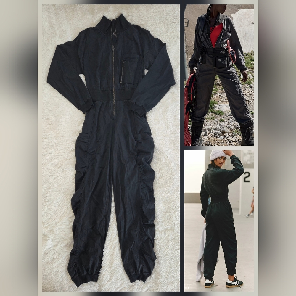 Free People Movement Front Row One Piece Black